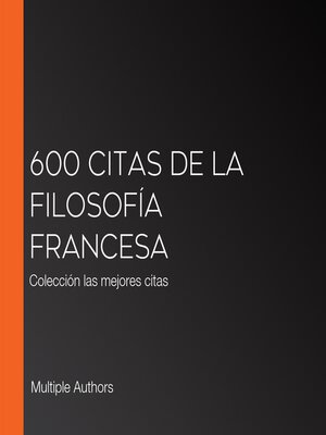 600 citas de la filosofía francesa - Audiobook
